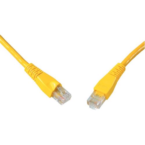 Patch kabel CAT5E UTP PVC 0,5m žltý