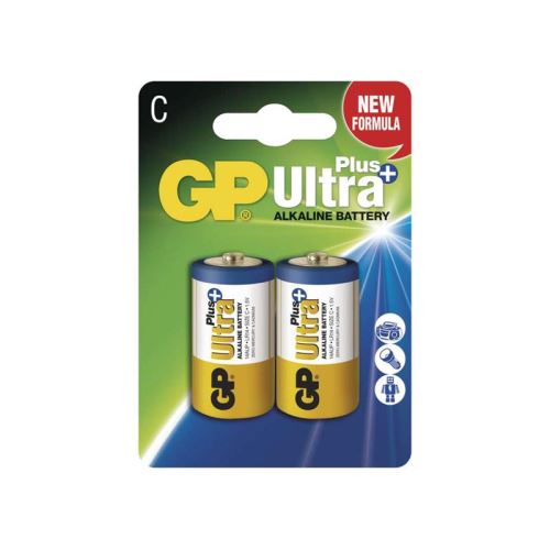 Batérie C (R14) alkalická GP Ultra Plus Alkaline