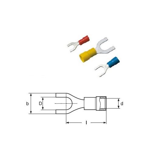 GF-U8 Cu lisovací vidlice s izolací (4-6 mm2)