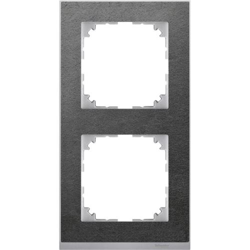 M-Pure Decor rámeček 2-násobný Slate/Aluminium