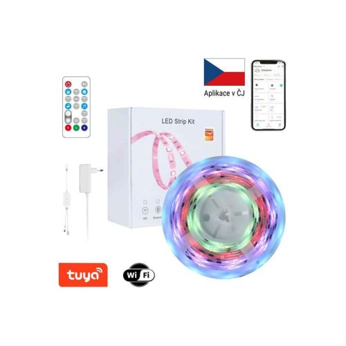 Smart LED pásek 12V 120LED/m IP65 18W RGB IMMAX NEO 07734L 5m WiFi Tuya
