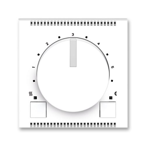 Termostat univerzální s otočným nastavením teploty (ovládací jednotka), bílá/ledová bílá, ABB Neo 3292M-A10101 01