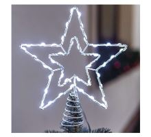 Standard LED spojovací vánoční hvězda, 28,5 cm, venkovní i vnitřní, studená bílá (4)