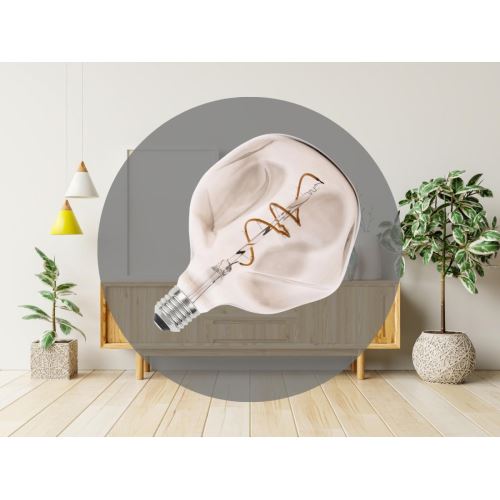 LED Filament BUMPED 4W SMOKE - G125 / E27 / 2000K - ZSF118