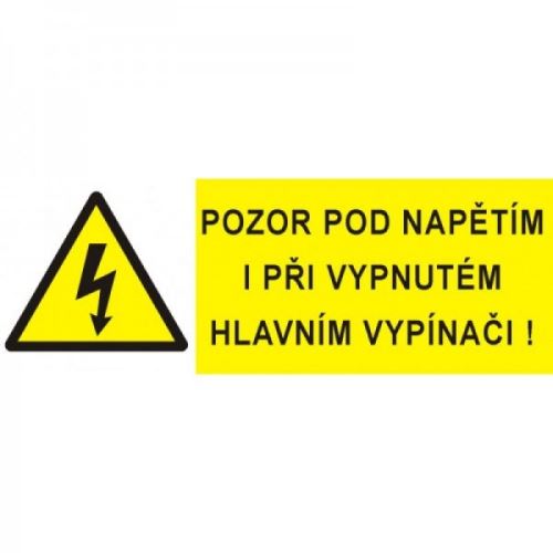 štítok 0122-AI PRI VYPNUTOM HL.VYP