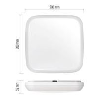 LED prisadené svietidlo Dori, štvorec 24W neutrálna biela IP54 (3)