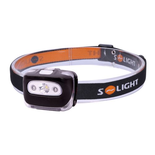 Solight čelová LED svietidlo, 3W + červené svetlo, 3x AAA
