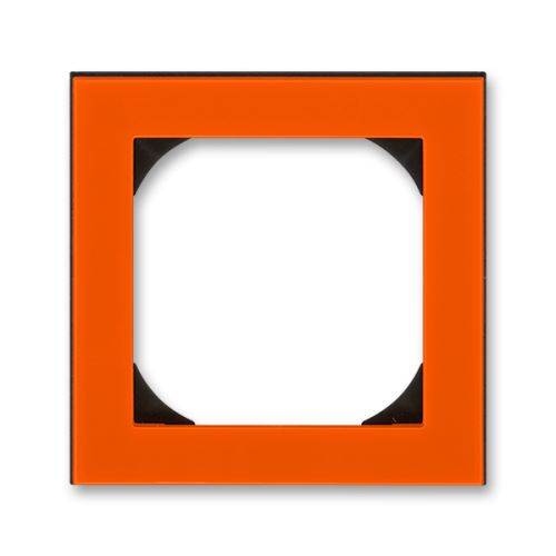 Rámeček jednonásobný s otvorem 55x55, oranžová/kouřová černá, ABB Levit 3901H-A05510 66