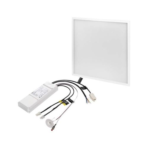 LED panel PROFI 60×60, štvorcový vstavaný biely, 40W teplá biela, UGR, Emergency