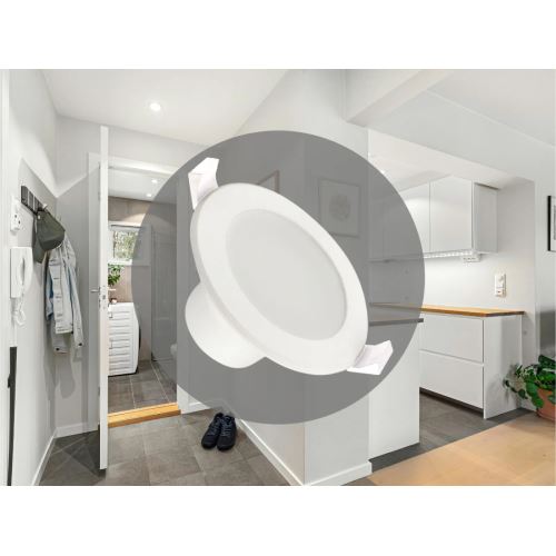 LED svítidlo 7W / IP44 / DR01 / SMD / 4000K / WH - LDL153