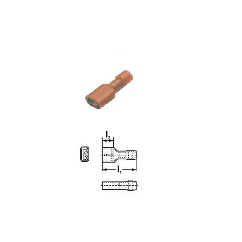 RF-F 608P Plochá objímka s izolací (0,5-1,5 mm2)