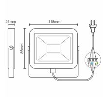 LED HQ reflektor 10W / 4000K / WH - LF2121 (2)