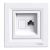 Asfora zásuvka datová 1-násobná RJ45 cat.6 UTP White Asfora zásuvka datová 1-násobná RJ45 cat.6 UTP White