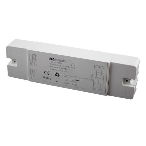 4Z-PRO systém - Prijímač pre LED pásiky nastaviteľný 4v1, 4x6A, 12 / 24V