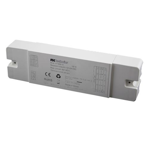 4Z-PRO systém - Přijímač pro LED pásky nastavitelný 4v1, 4x6A, 12/24V