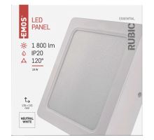 LED přisazené svítidlo RUBIC, čtvercové, 18W neutrální bílá (8)