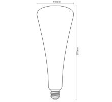 LED Filament SHAPE 5W PURPLE - T110 / E27 / 1800K - ZSF111 (2)