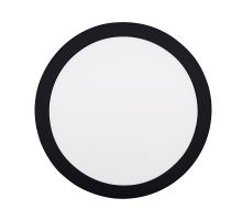 Solight LED mini panel CCT, přisazený, 24W, 1800lm, 3000K, 4000K, 6000K, kulatý, černá barva (1)