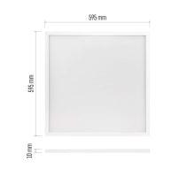 LED panel MAXXO 60×60, štvorcový vstavaný biely, 36W neutr. b. UGR (3)