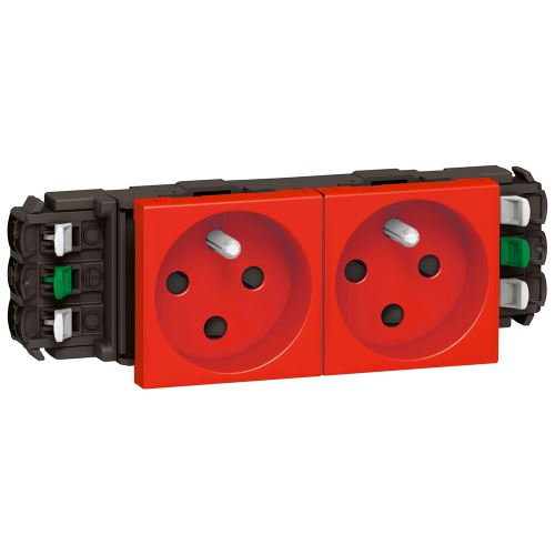 Zásuvka 2X2P+T DLP 4M BS