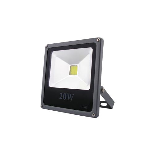 LED reflektor Slim COB 20W šedý, 3500K, teplá biela, 1400L