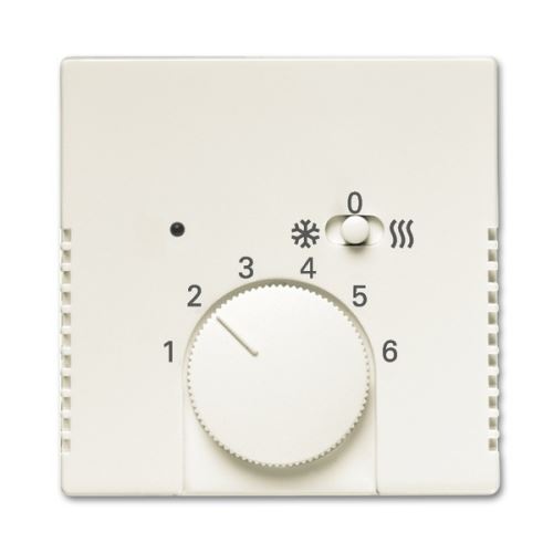 Kryt termostatu pro topení/chlazení, s pos. přepínačem, hliníková stříbrná, ABB Future linear 2CKA001710A4048