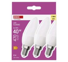 LED žiarovka Classic sviečka / E14 / 4,2 W (40 W) / 470 lm / teplá biela (6)