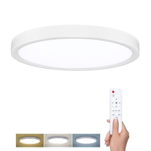 Solight LED osvetlenie s diaľkovým ovládačom Estela White, 60W, 4500lm, 50cm, zmena chromatickosti, stmievateľné