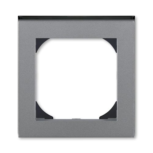 Rámeček jednonásobný s otvorem 55x55, ocelová/kouřová černá, ABB Levit M 3901H-A05510 69