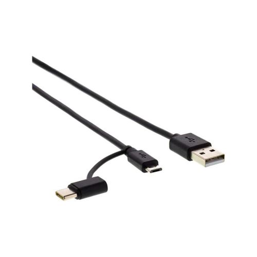 Kábel SENCOR SCO 522-015 BK USB 2.0/A/M-Micro B/C čierny