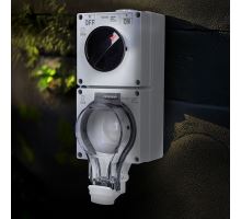 Solight zásuvka IP66 s vypínačem, vodotěsná a prachotěsná (8)