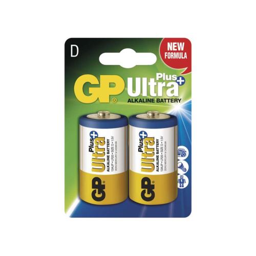 Baterie D (R20) alkalická GP Ultra Plus Alkaline 2ks