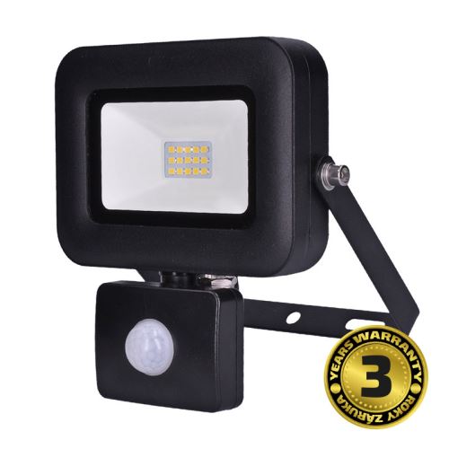 Solight LED reflektor PRO so senzorom, 10W, 850L, 5000K, IP44