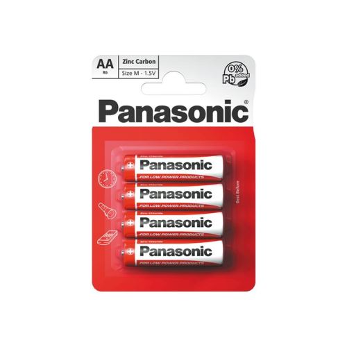 Batéria AA (R6) Zn-Cl PANASONIC Red 4BP