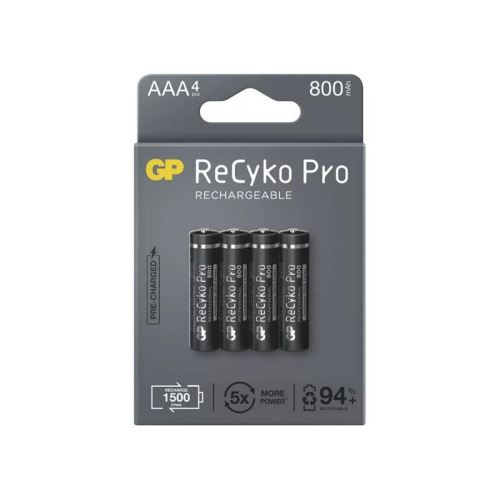 Batérie AAA (R03) nabíjacie 1,2V / 800mAh GP Recyko Pre 4ks