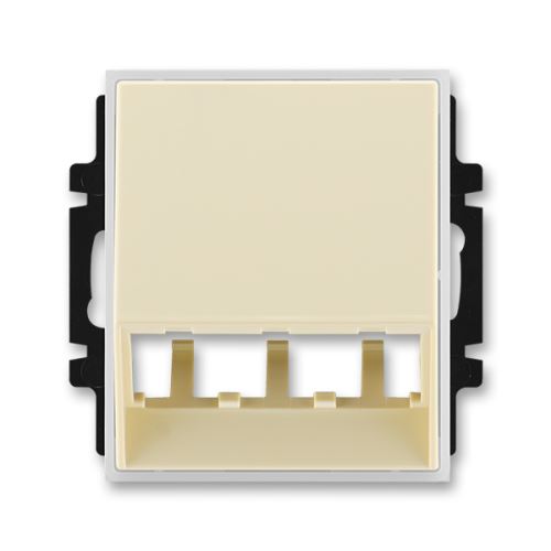 Kryt pre šikmé osvetlenie s LED alebo prvkami Panduit Mini-Com, slonová kosť / ľadová biela, ABB, Element 5014-A00400 21