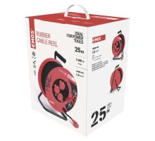 PROFI gumový predlžovací kábel na bubne - 4 zásuvky 25m P084251 EMOS (2)