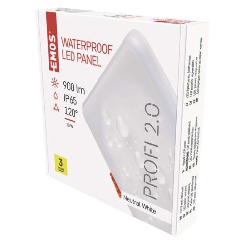 LED panel 125 × 125, zabudovateľný štvorec biely, 11 W neutr. biela