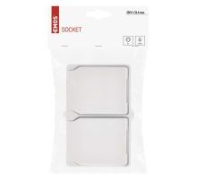 Zásuvka nástěnná dvojitá, bílá, IP44 (5)