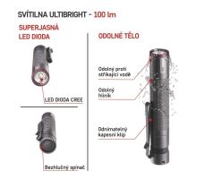 CREE LED kovová svietidlo Ultibright 50, P3150, 100lm, 1xAAA (2)