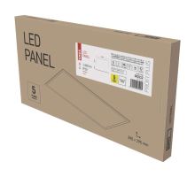 LED panel 30×60, obdélníkový vestavný bílý, 18W neutrální bílá, Emergency