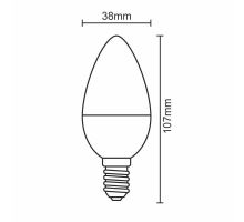 LED žárovka 8W - C37 / E14 / SMD / 3000K - ZLS714 (3)