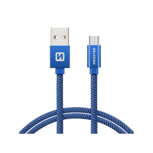 Kábel SWISSTEN USB/Micro USB 1,2m modrý