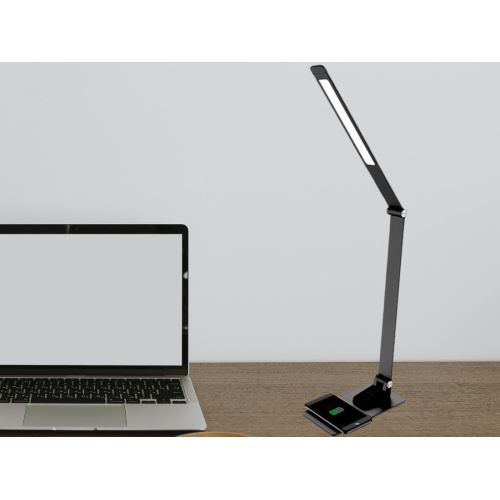 LED lampa JULIET stmívatelná s bezdrátovým nabíjením, časovačem a USB 12W - DL5303/B