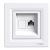 Asfora zásuvka datová 1-násobná RJ45 cat.5e STP White Asfora zásuvka datová 1-násobná RJ45 cat.5e STP White