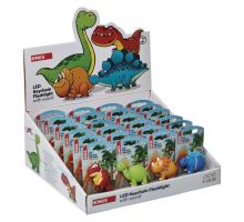 LED kľúčenka - dinosaury so zvukom na LR54, 24 ks, display box (2)