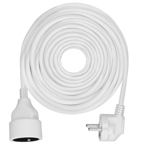 Solight prodlužovací kabel - spojka, 1 zásuvka, bílá, 15m