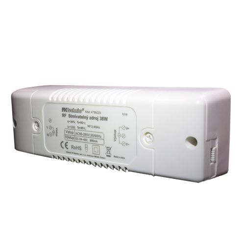 LED panel příslušenství - Zdroj s přijímačem 38W, RF, 4-zónový, bílý