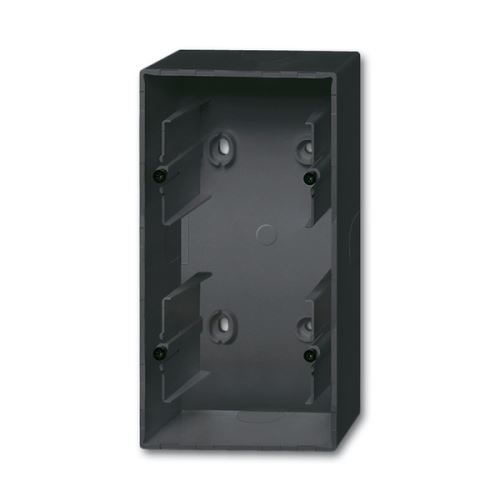 Krabice přístrojová dvojnásobná pro lištové rozvody, mechová černá, ABB Future linear 2CKA001799A0924