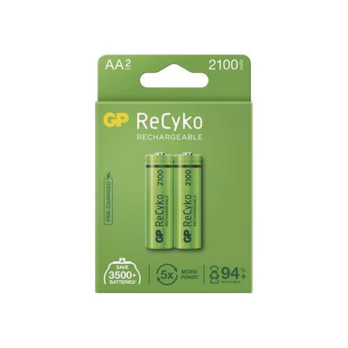 Batérie AA (R6) nabíjacie 1,2V / 2100mAh GP Recyko 2ks